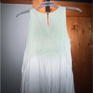 Green and white Ombré sun dress